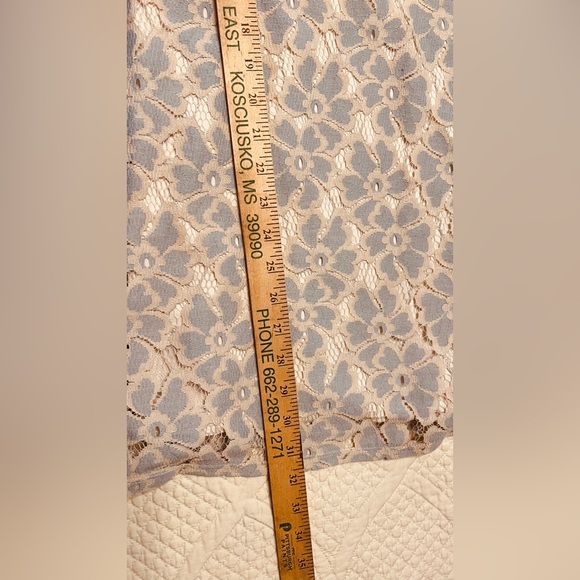 Dee Elle | Blue and Cream Lace Dress - Picture 9 of 10